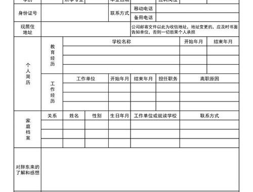 个人简历表格是什么？如何制作一份专业的个人简历表格？